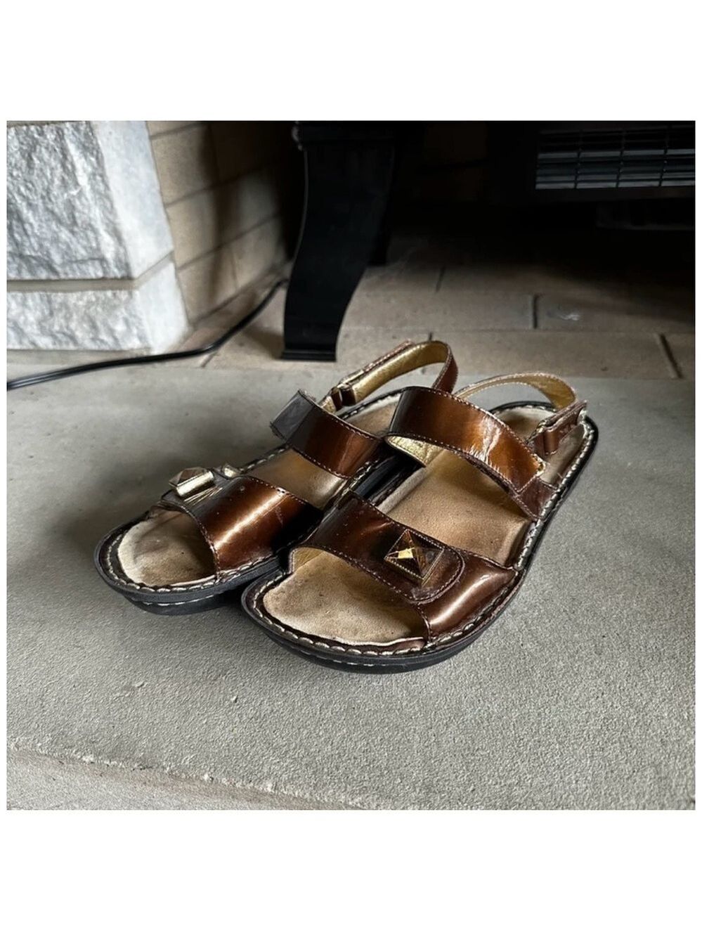 Alegria brown metallic sandals EU 37, US 7/7.5